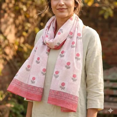 Block Print Cotton Stole